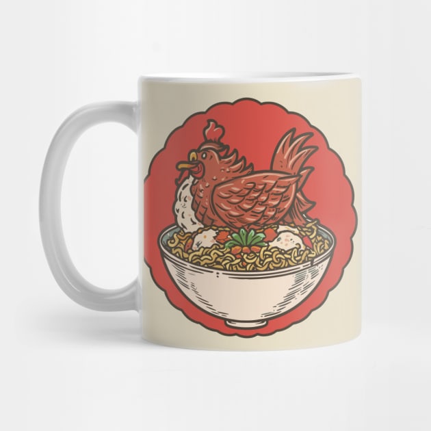 Funny chicken and rice design by SecuraArt